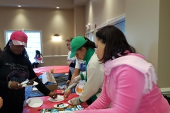 Preparing dinner for seniors at Grundy Hall